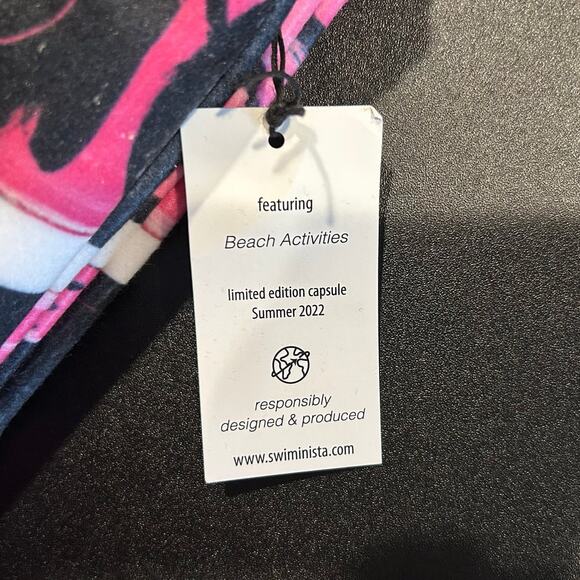 NWT Swiminista x James Peter Henry Beach Towel, Limited Edition, Pink/Black - Picture 4 of 6